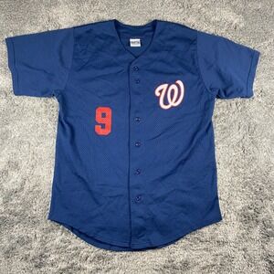 Martin Washington Nationals Jersey Mens Medium Blue Babe Ruth League 9 Baseball